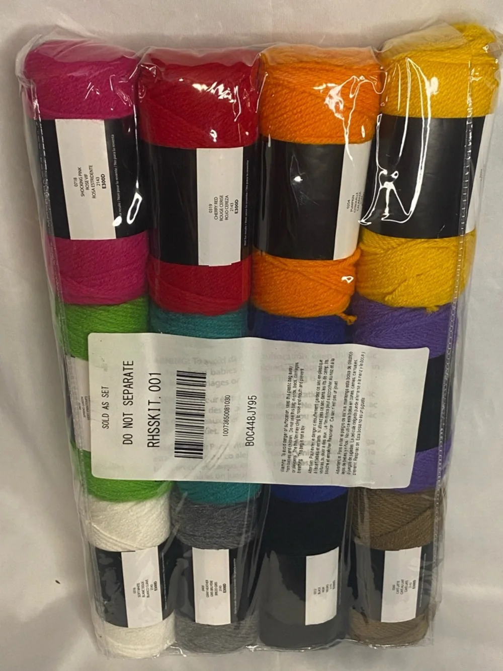 Red Heart Super Saver Yarn Party Pack - Rainbow Colors (12) Rolls